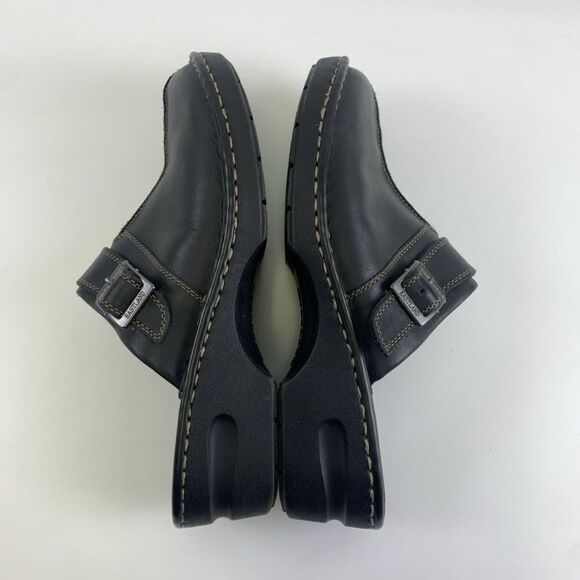 Eastland Mae Mule Black Leather Buckle Slip On Clog Comfort Round Toe Womens 11 - Picture 10 of 13
